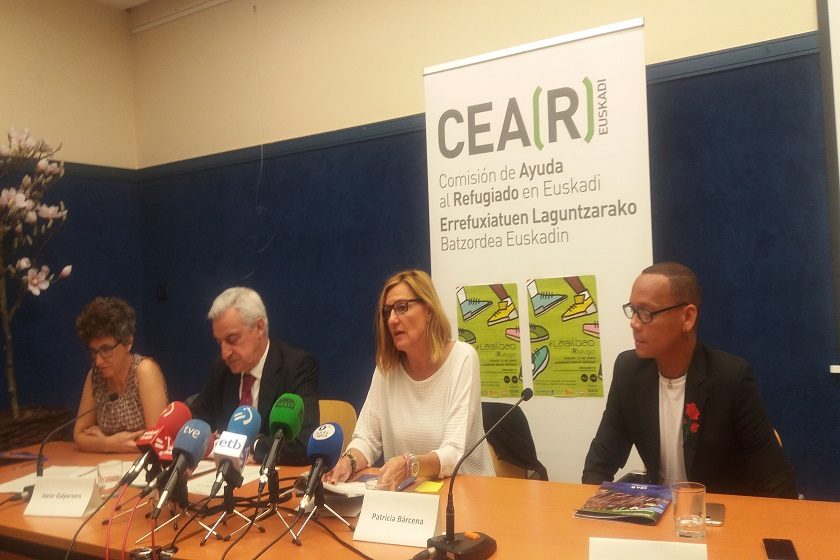 Adolfo, participando en la rueda de prensa de la presentación del Informe Anual de CEAR, con motivo del 20J